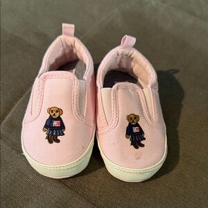 Ralph Lauren Pink Baby Slip-On Shoes